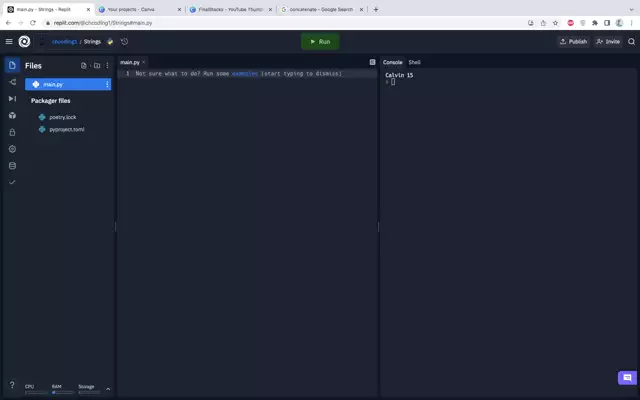 Calvin Huang - Python Strings Part 2