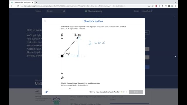 Physics - Newton's Second Law Example