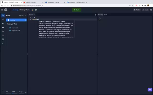 Calvin Huang - Python Intro to Variables