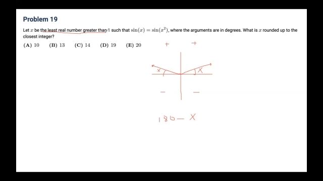 Trig - Fall AMC12A #19 By Calvin Huang